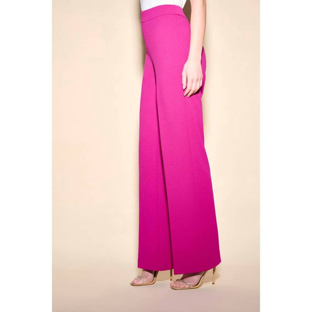 NEW JOSEPH RIBKOFF scuba crepe wide leg pants in opulence - Picture 2 of 3